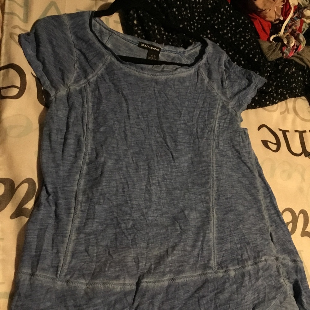 Dkny pretty blue casual top size XL